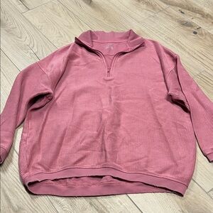 Aerie Dusty Rose Half-Zip Pullover